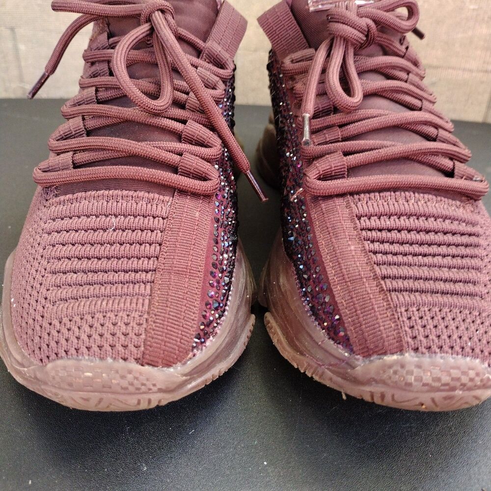 Steve Madden Maxima Sneakers Burgundy Women's Size 9 - Picture 3 of 8